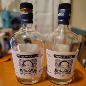 Diplomático Planas Empty Rum Bottles
